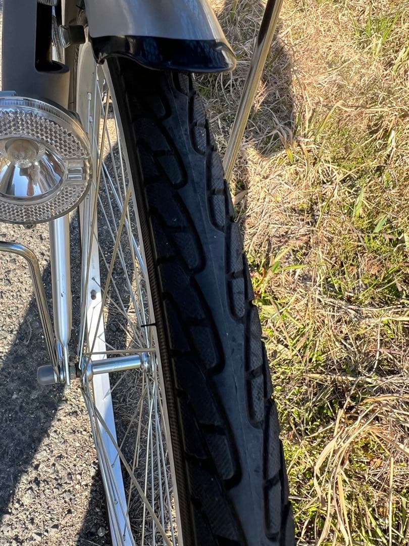 手渡し希望名古屋市内お届け無料シルバー シティタイプ自転車 メッシュバスケット付