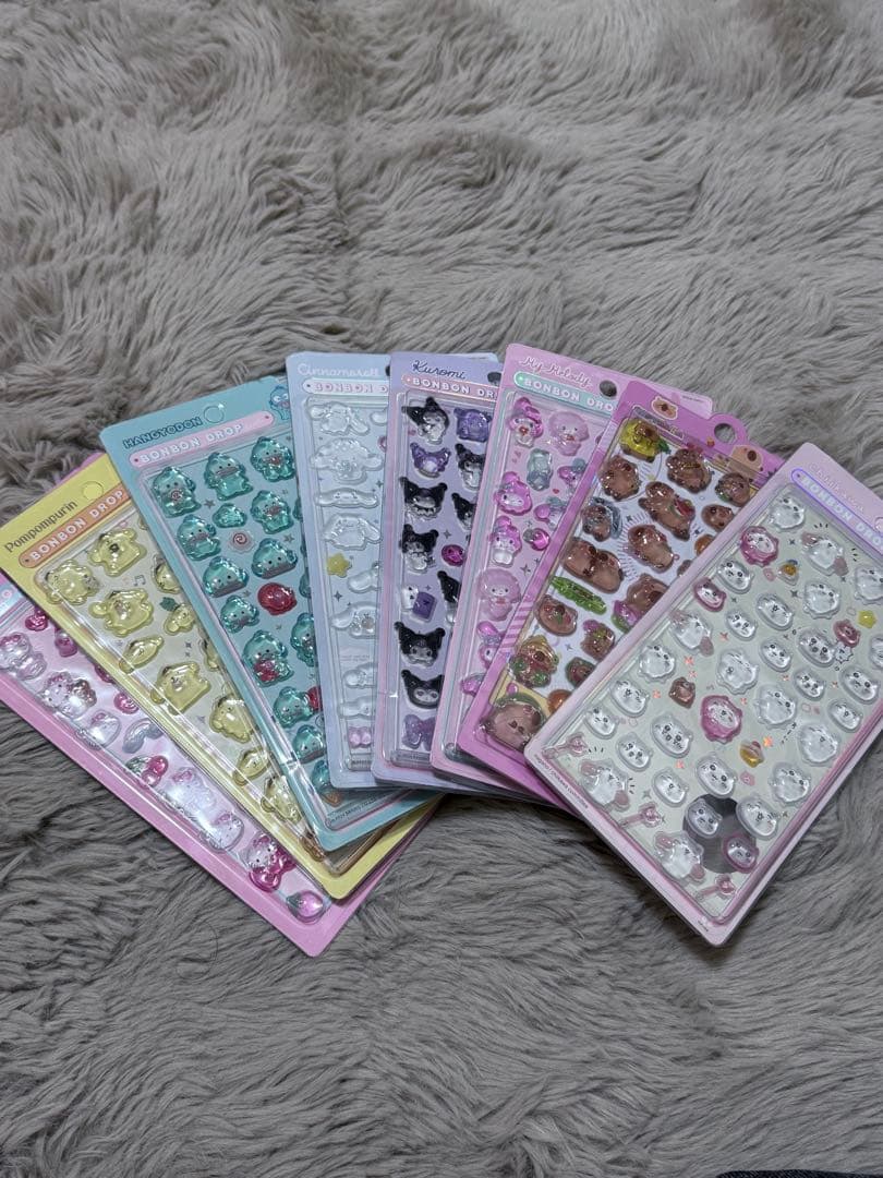 【正規品】 サンリオ ボンボンドロップシール ミニ 8枚 ♡ ©マークあり