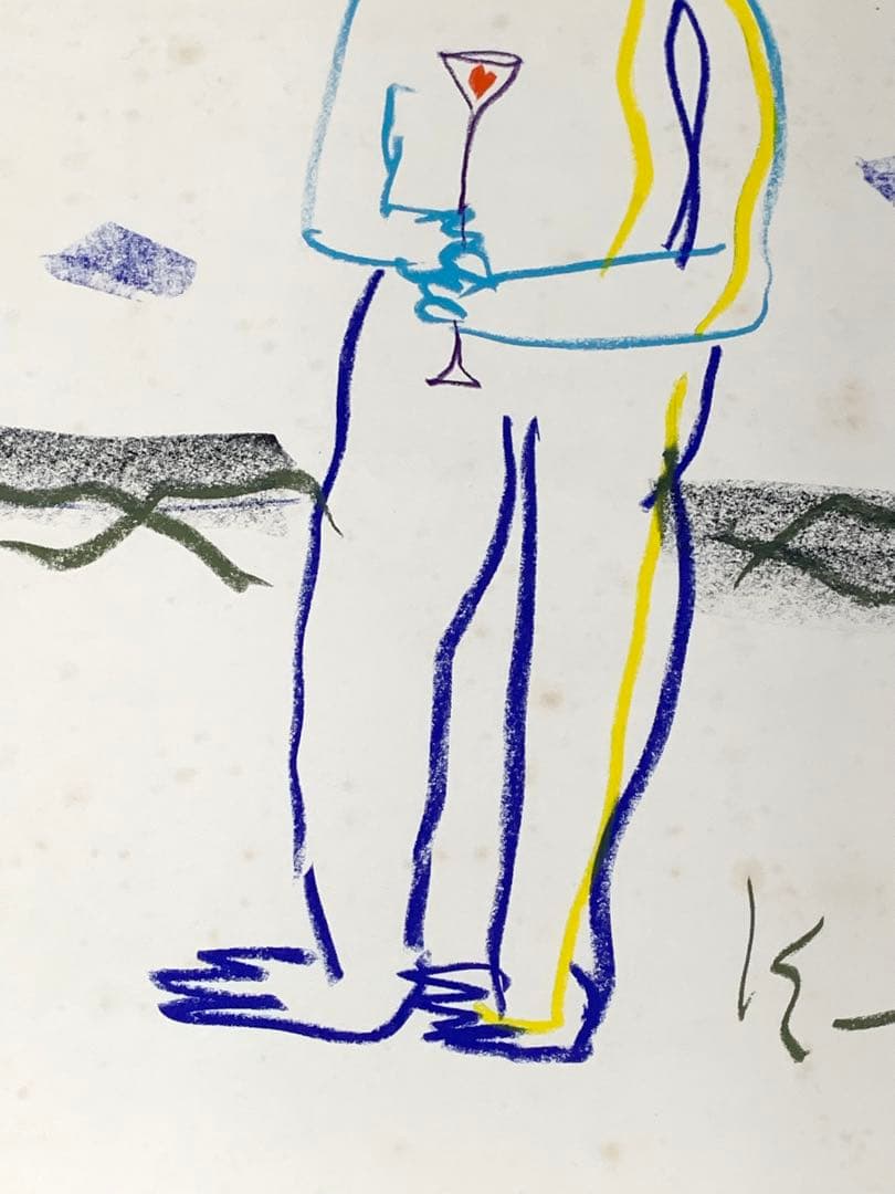 黒田征太郎 クレヨン画 Life さいたさいた 原画 横約59×縦約83.5c②