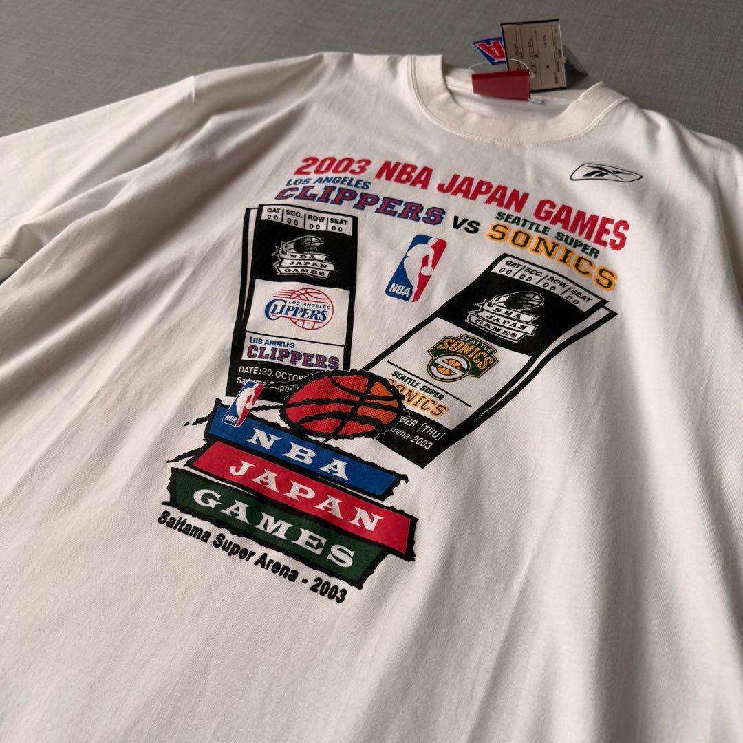 未使用 タグ付き Reebok 03s NBA ジャパンゲームズ Tシャツ M