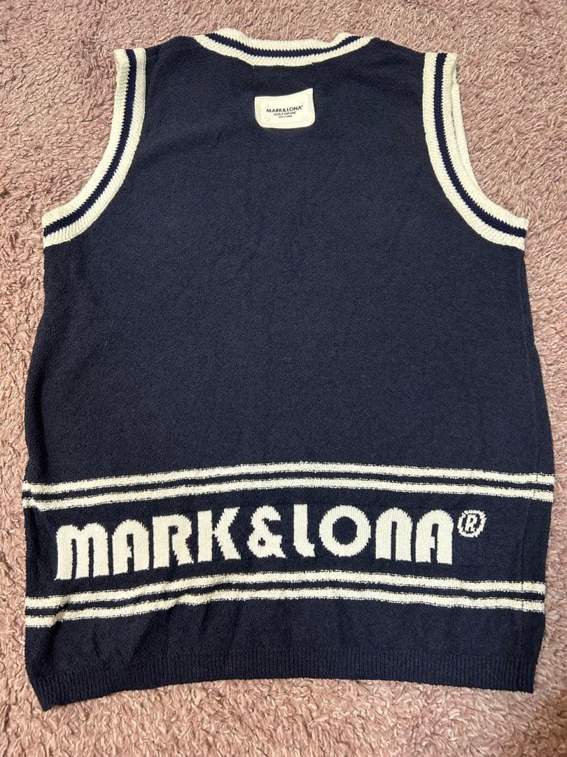 SALE！MARK & LONA ネイビー Vネックベスト 36