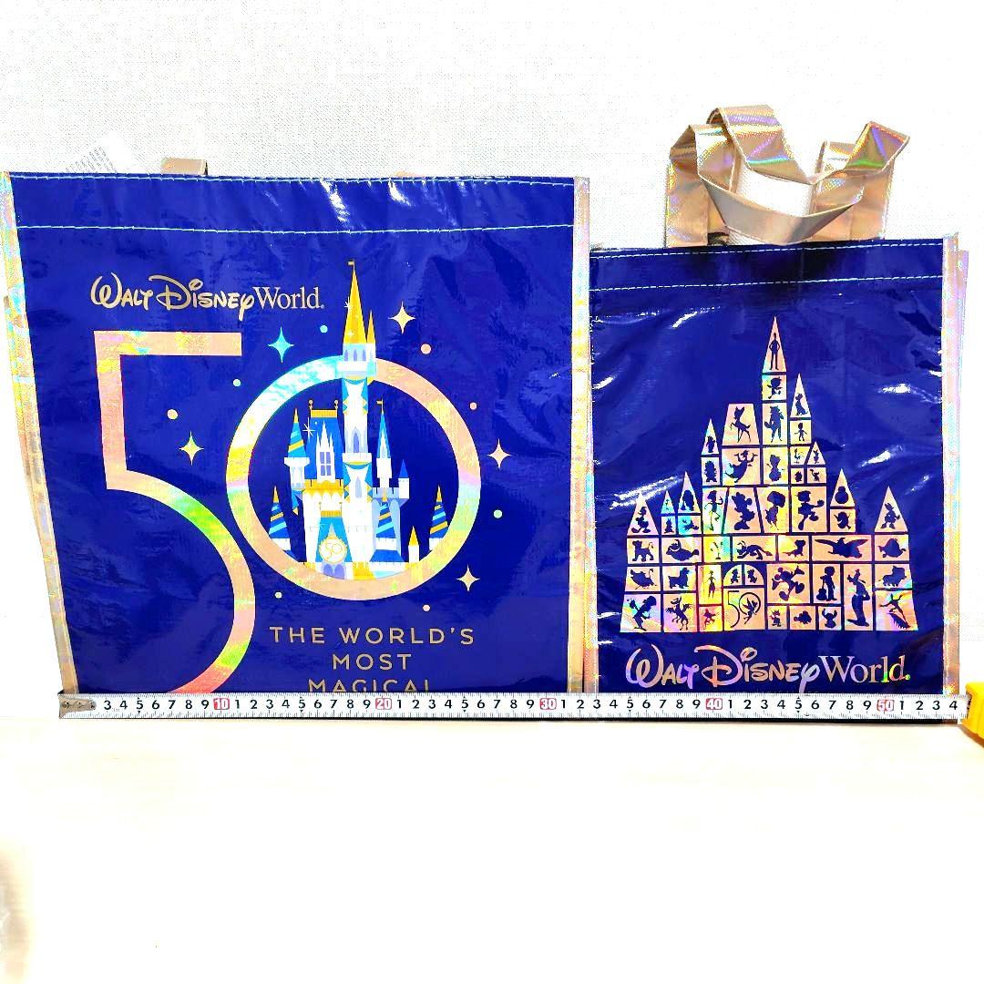 ウォルトディズニー50周年バッグ＆WDWステッカー5枚＆ガイドマップ