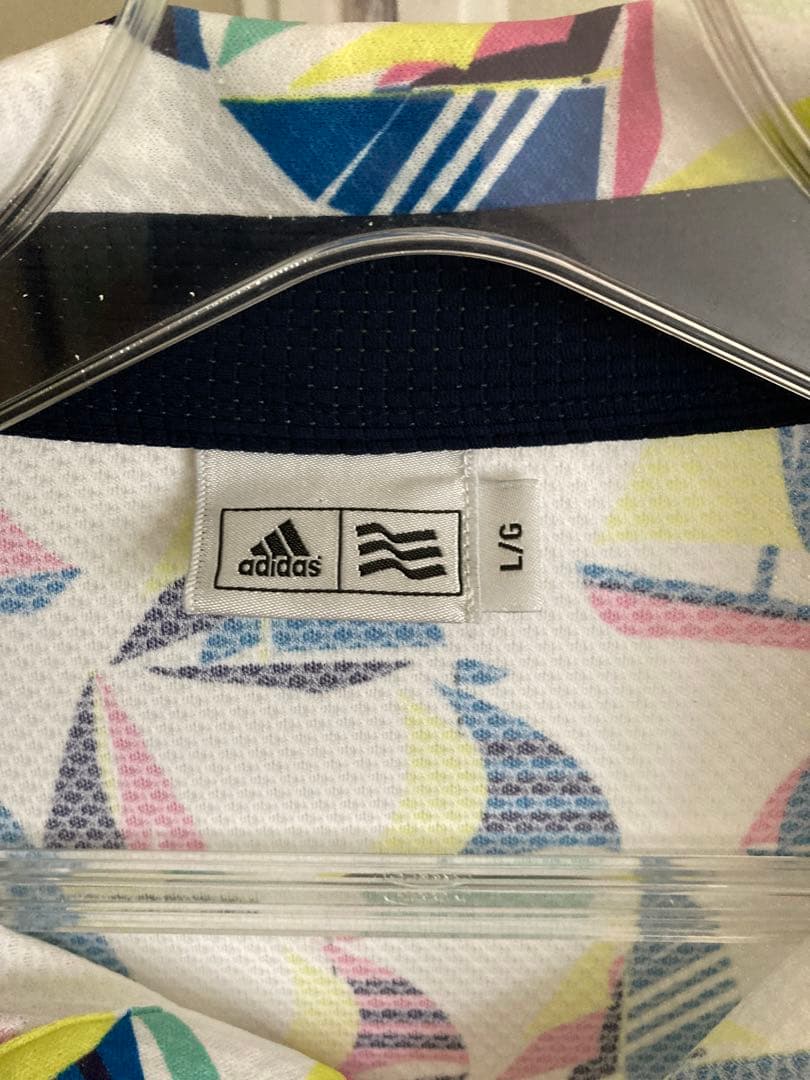 adidas セーリングボート柄 ポロシャツ メンズ Lサイズ