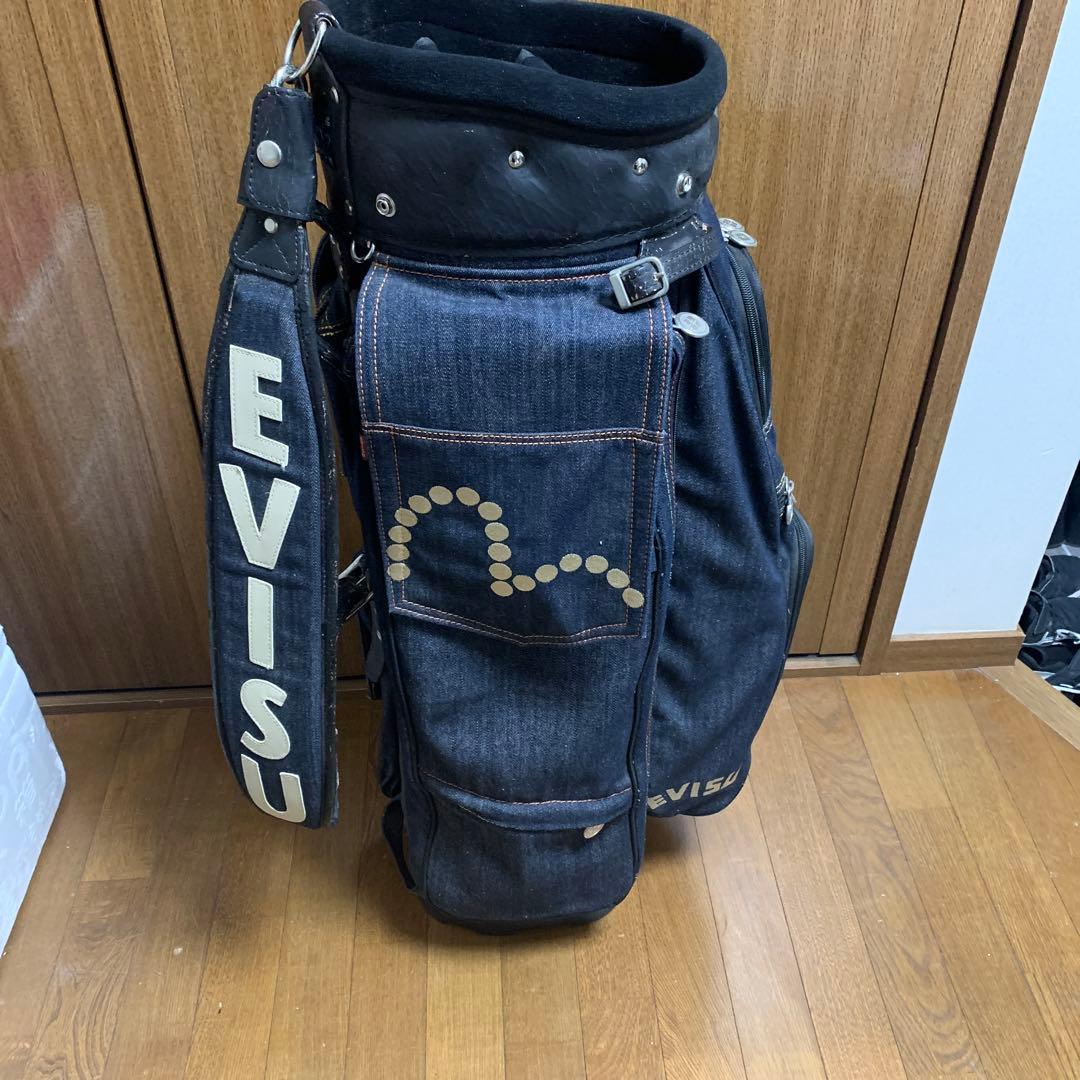 【希少】EVISU ブラック　デニム キャディバッグ　10インチ