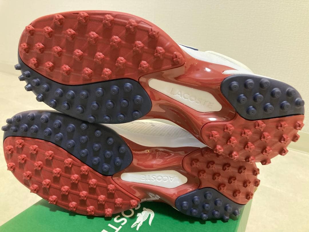LACOSTE メンズ ゴルフシューズ ホワイト/ネイビー
