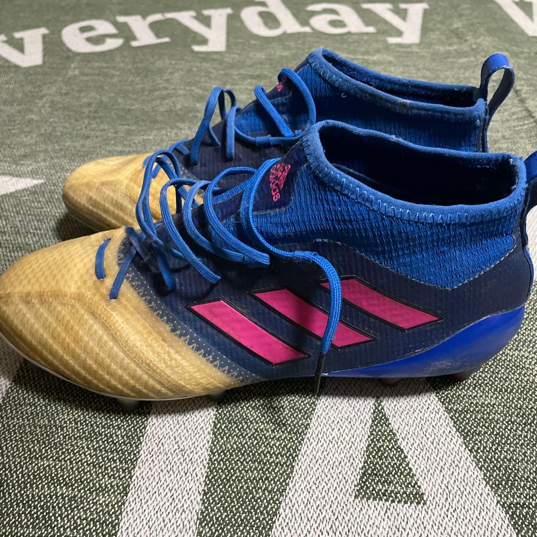 adidas エース　サッカースパイク　青/白/ピンク
