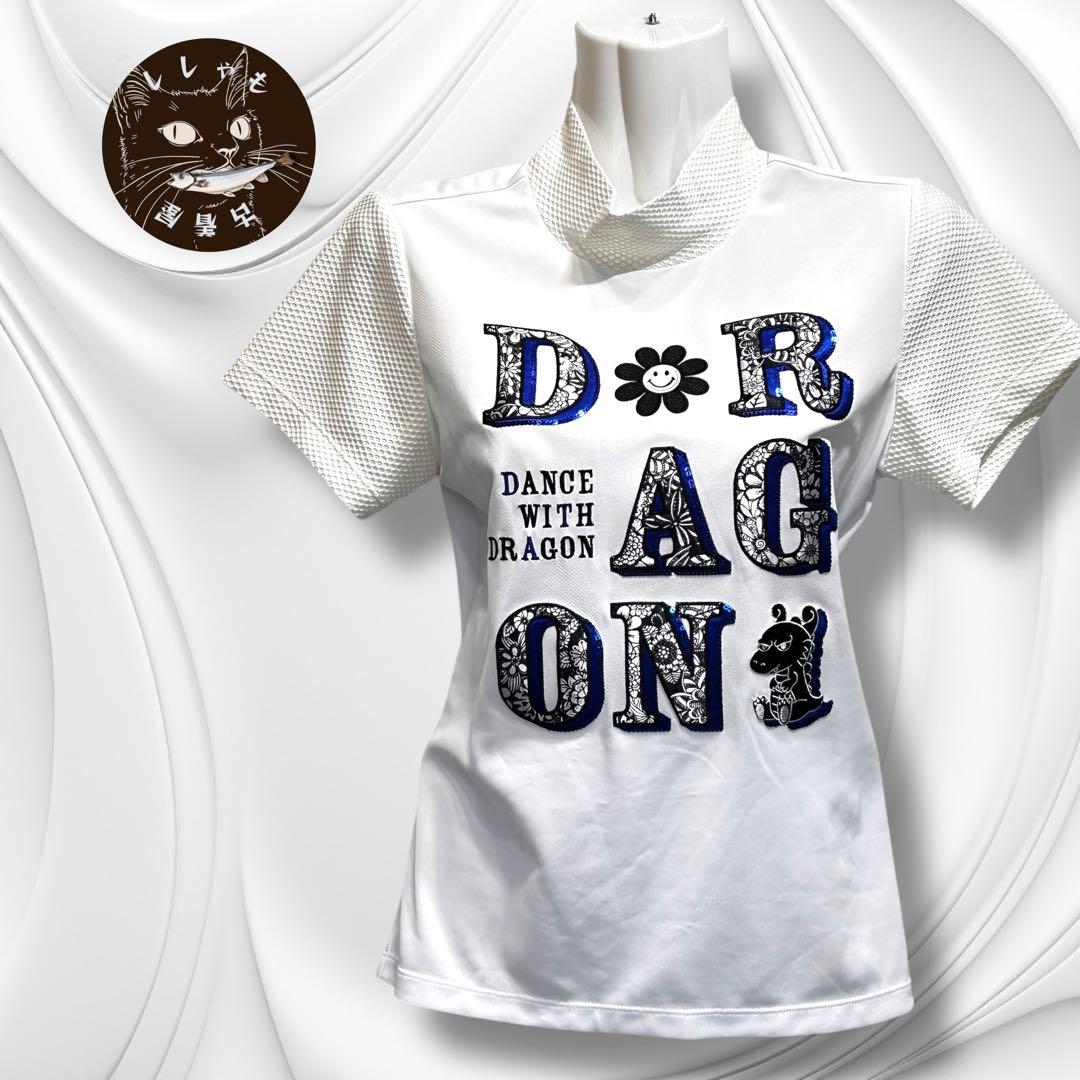 DANCE WITH DRAGON DDFlowerちびドラモックネックTシャツ
