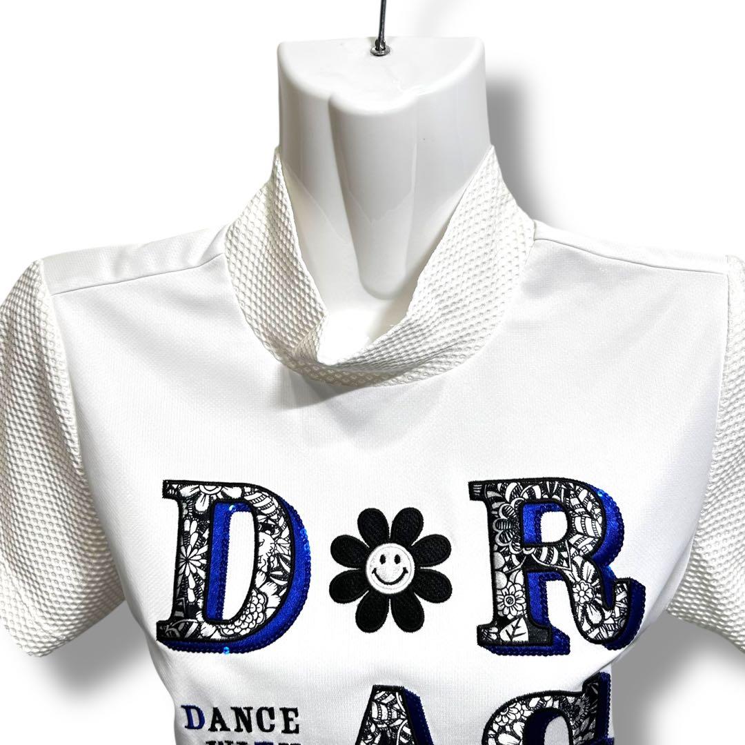 DANCE WITH DRAGON DDFlowerちびドラモックネックTシャツ