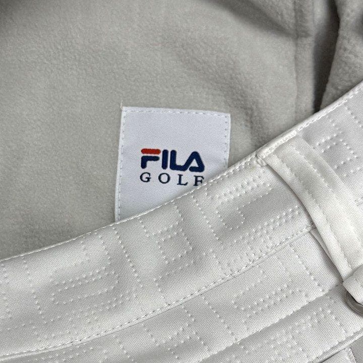 新品 フィラ ゴルフ 高周波キルト 3層ボンディング パンツ フリース 白 86