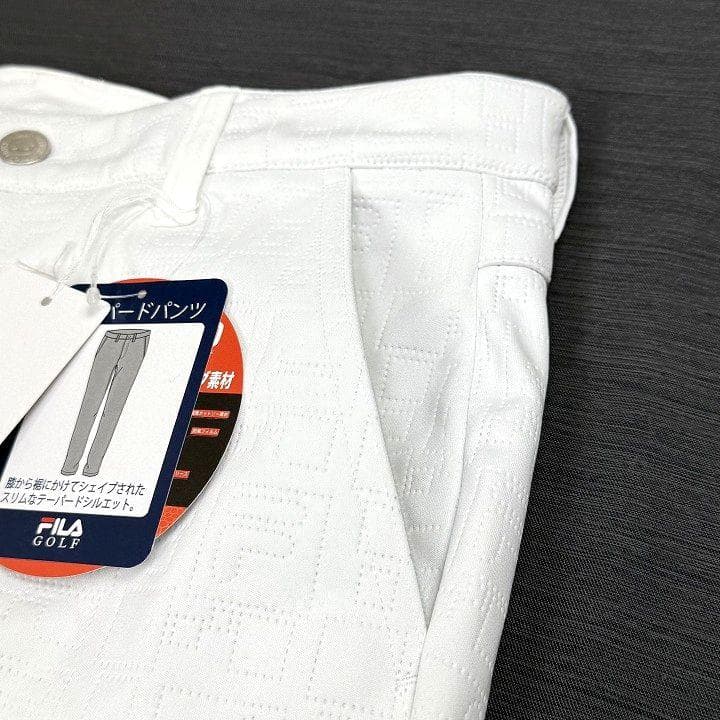 新品 フィラ ゴルフ 高周波キルト 3層ボンディング パンツ フリース 白 86