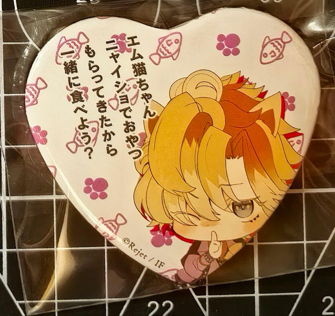 DIABOLIK LOVERS 死の祝祭 無神コウ 推し缶バッジ ハート猫耳