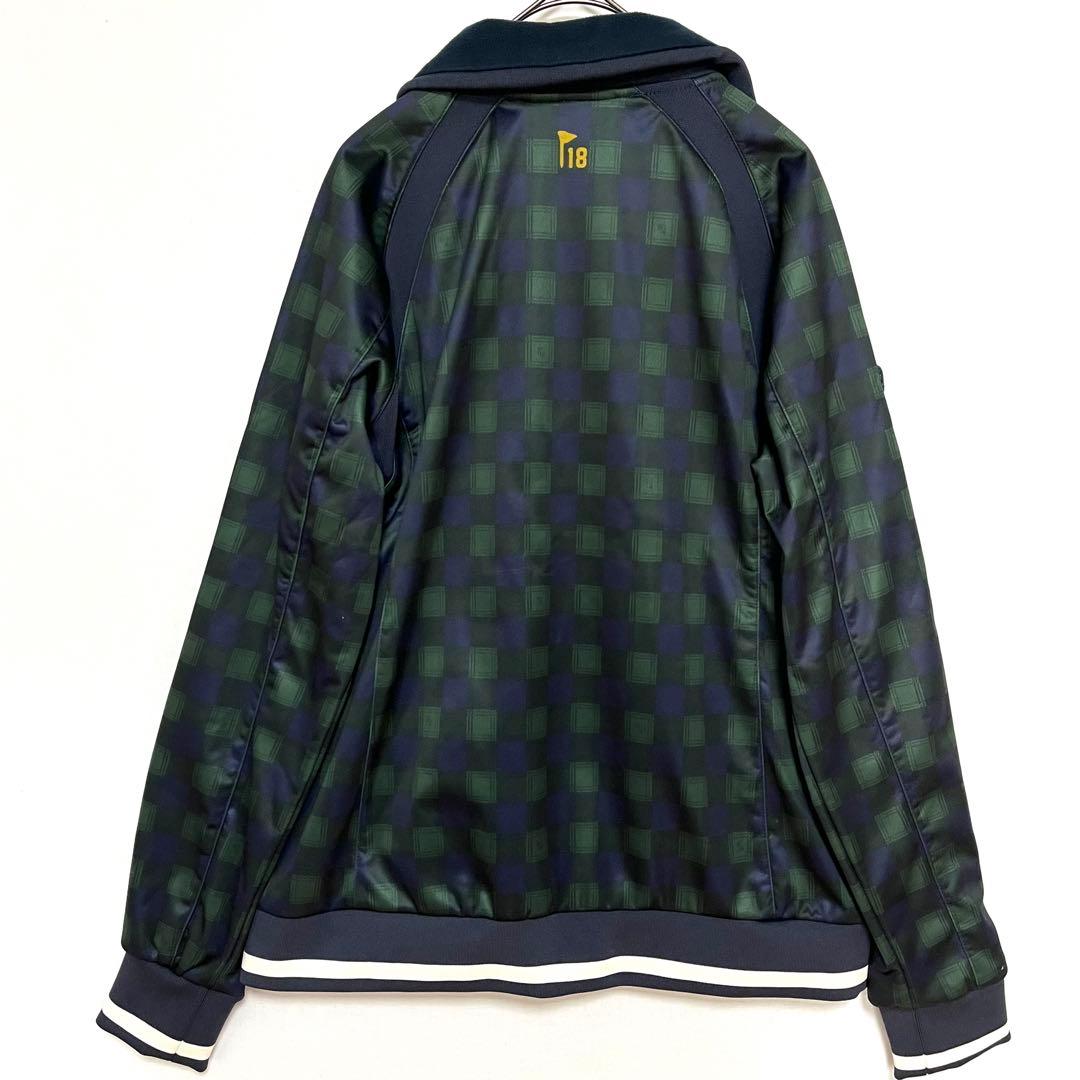 FILA GOLF フィラゴルフ ブルゾン ネイビー×グリーン 裏起毛 ウェア冬