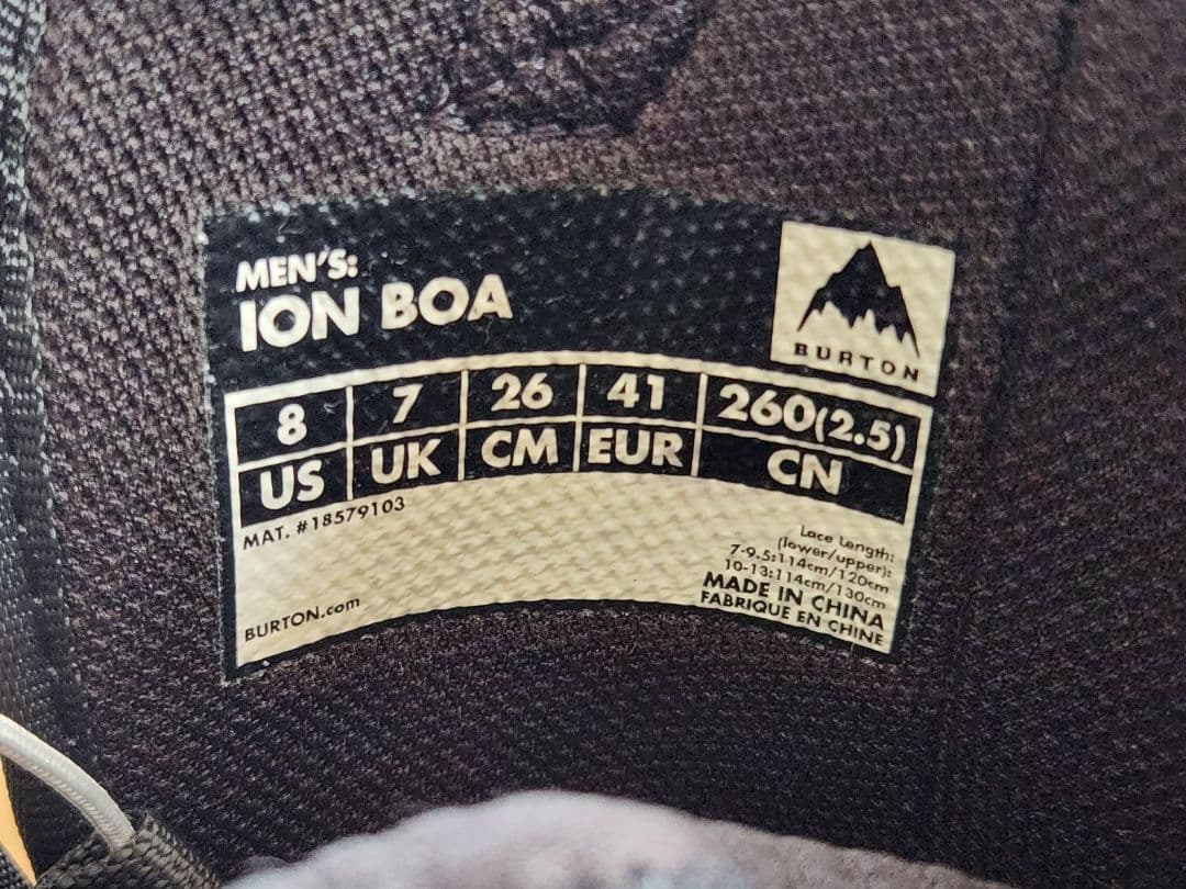 【新品】Burton ION BOA スノーボードブーツ US8(26cm)