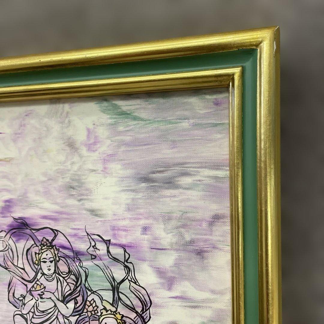 本物　龍敬子画伯　油彩画　飛天　期間限定出品