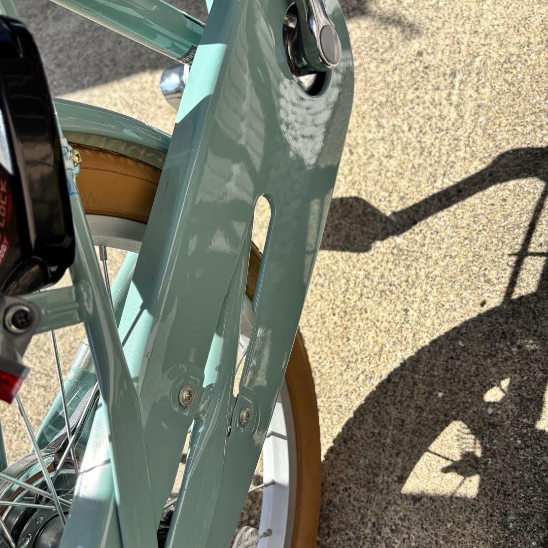 幼児用自転車 ミントグリーン 前面バスケット付き