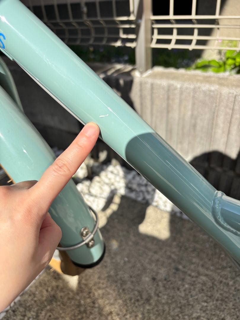 幼児用自転車 ミントグリーン 前面バスケット付き