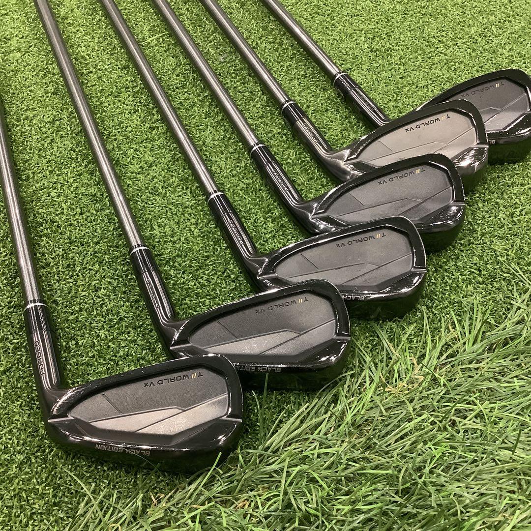 ツアーワールド V6 ブラックエディション アイアンセット　5-PW