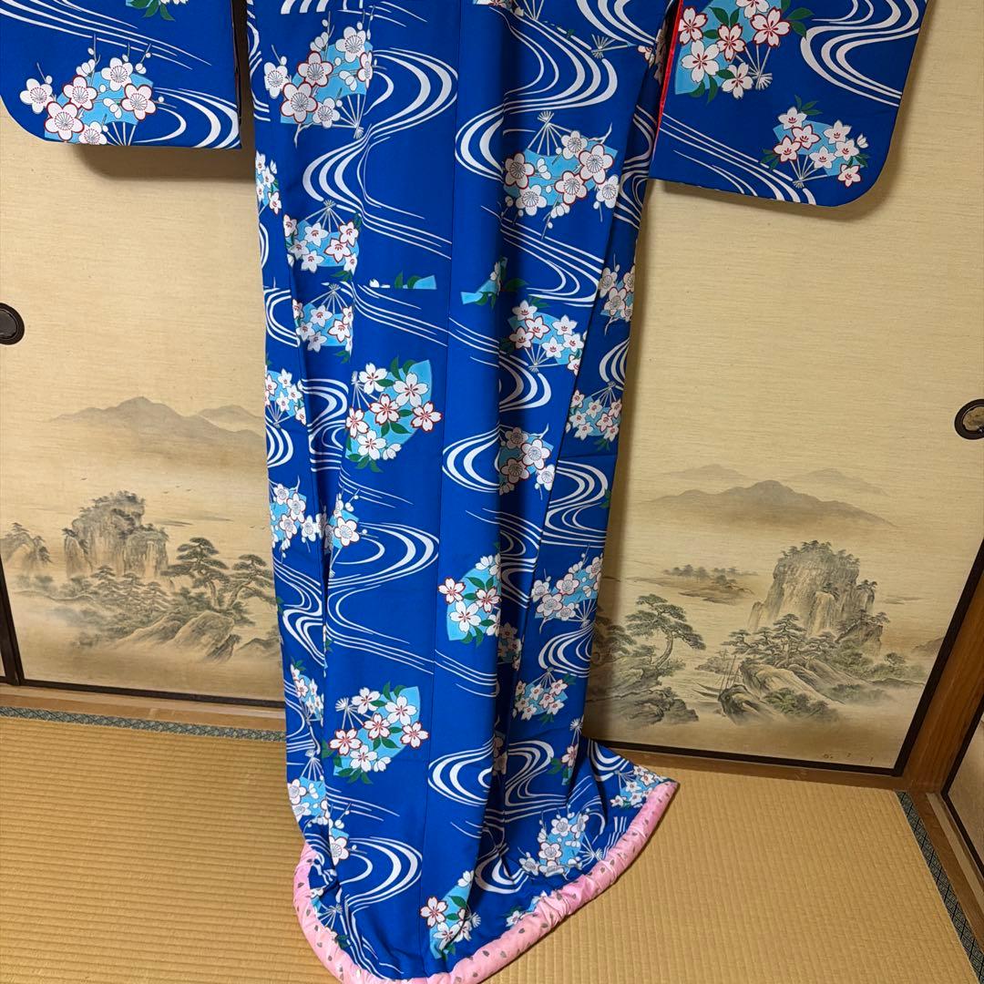 【美品】【高級】舞踊用 流水桜 引きずり Kimono