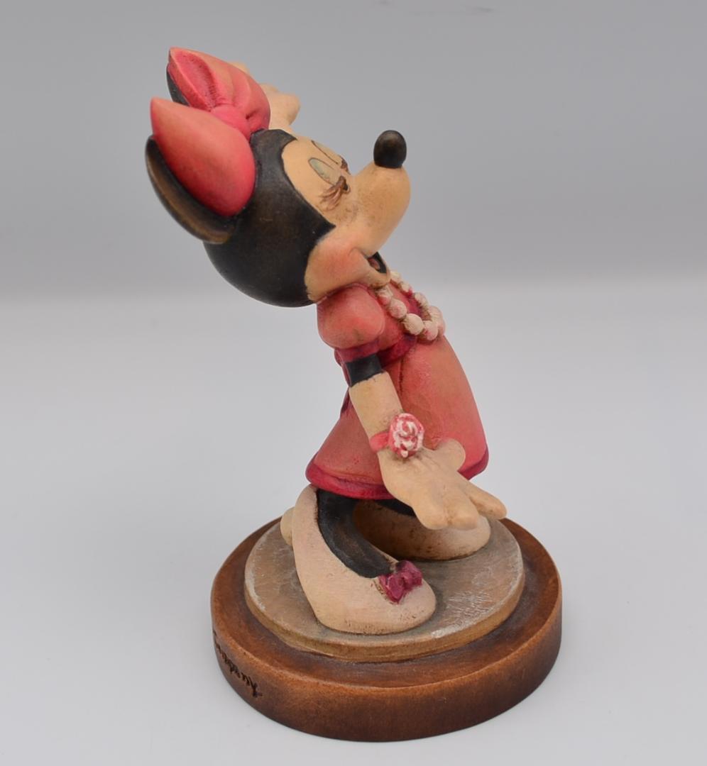 ミッキー＆ミニー　アンリ　ANRI　限定品　木彫り　イタリア　箱付　高さ11ｃｍ