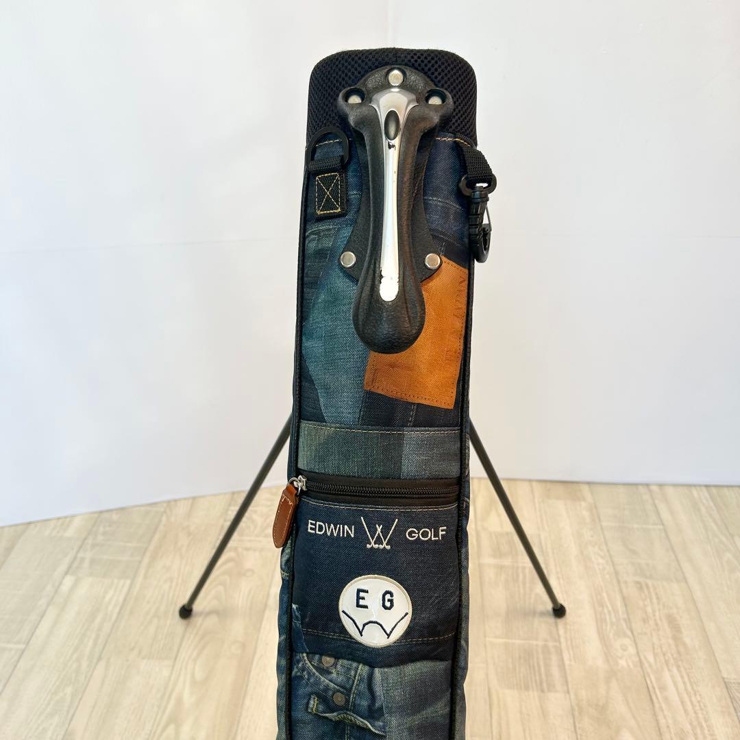 EDWIN GOLF デニム柄セルフスタンド式キャディバッグ