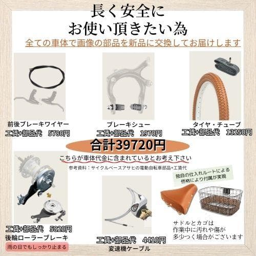 訳あり【全国送料無料】新品部品　子供乗せ対応 回生充電 ビッケ　HA　電動自転車