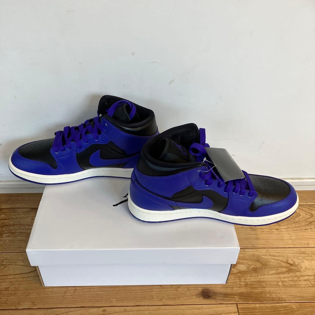 シューズ(男性用) Air Jordan 1 Mid Black Dark Concord 26cm