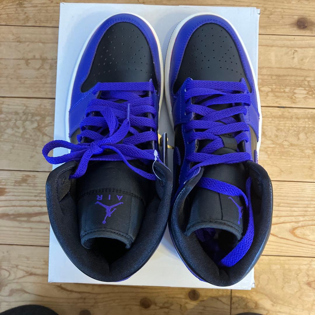シューズ(男性用) Air Jordan 1 Mid Black Dark Concord 26cm