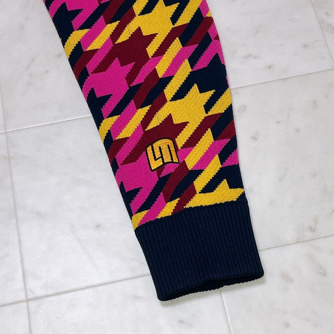 LOUDMOUTHラウドマウス 千鳥柄 蓄熱 ニット ジャケット M
