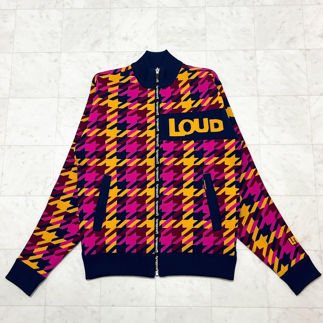 LOUDMOUTHラウドマウス 千鳥柄 蓄熱 ニット ジャケット M