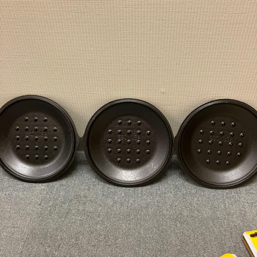 LODGE ダッチオーブンの蓋　9インチ3個セット