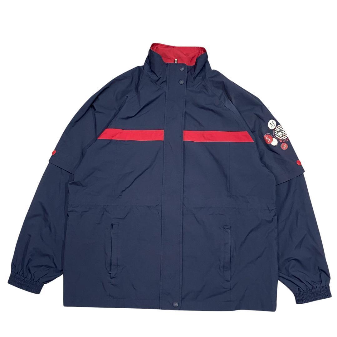 マンシングウェア 2WAY レインコート セットアップ L/M ネイビー ゴルフ