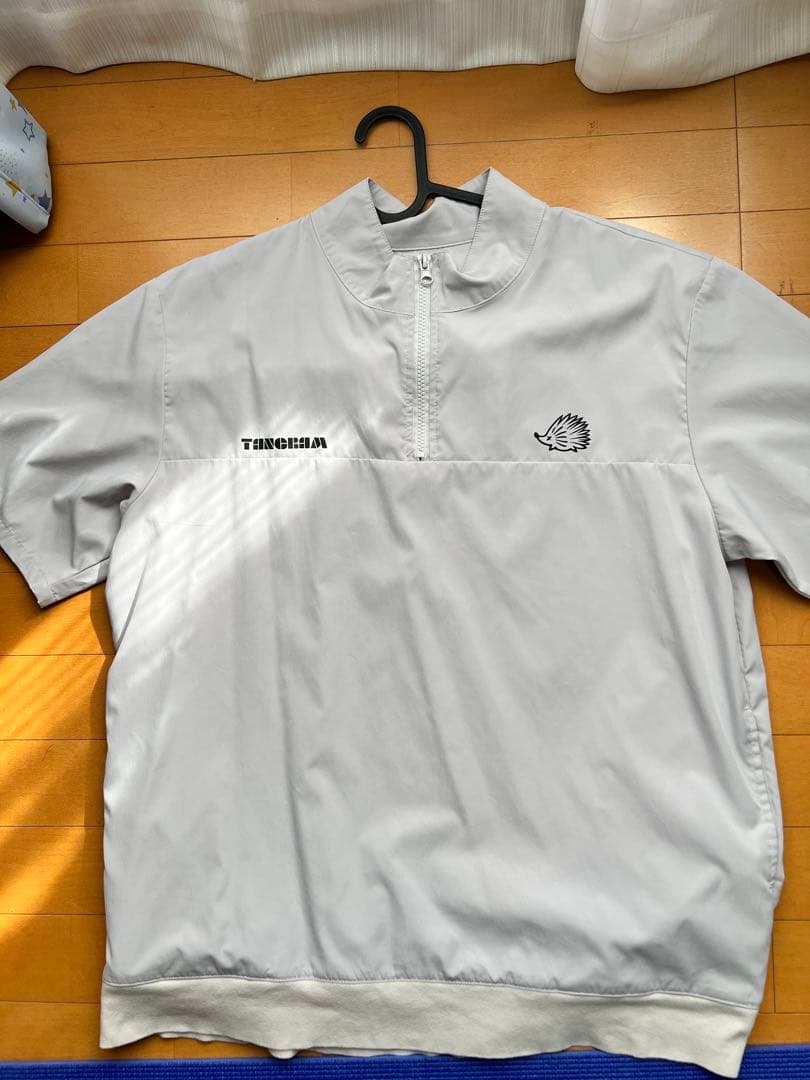 CLUBHAUS × TANGRAM 半袖ハーフジップ プルオーバー L
