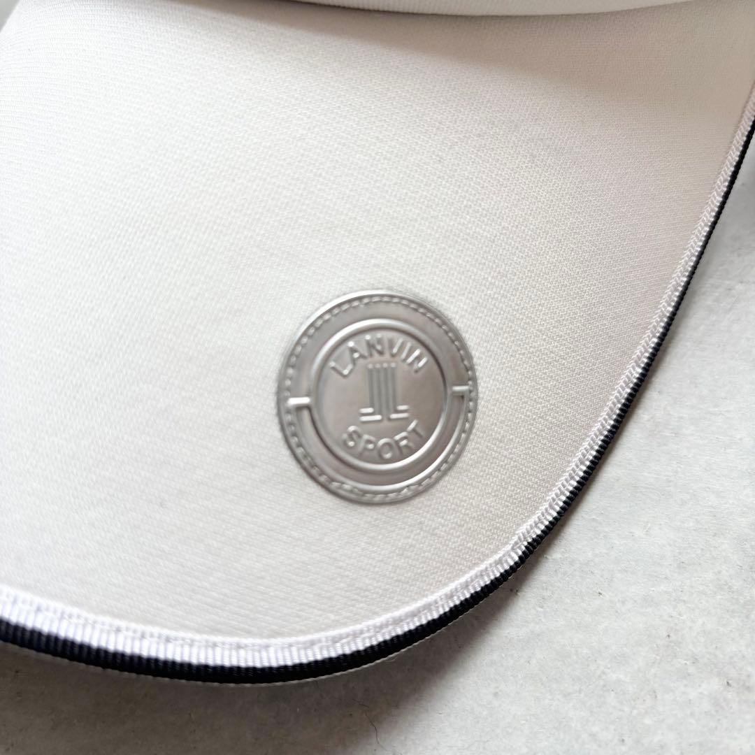 LANVIN SPORT ランバンスポール サンバイザー ロゴ ホワイト リボン