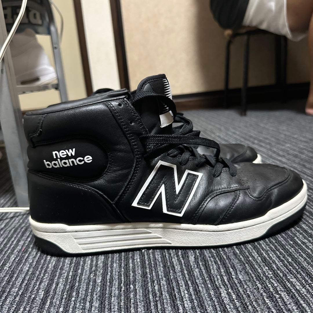 New Balance 480 ブラック ハイカットスニーカー