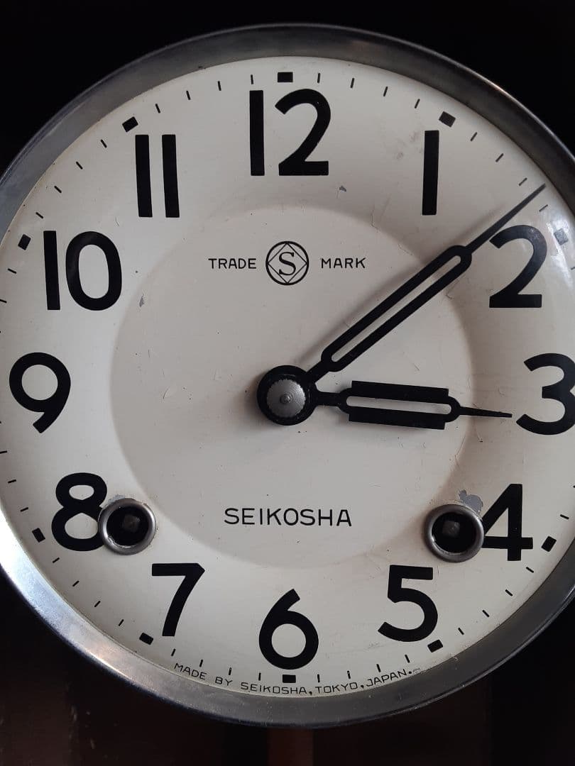 昭和ロマン、可愛いデザインのSEIKO 掛時計 、スリーゲールタイプ、動作品