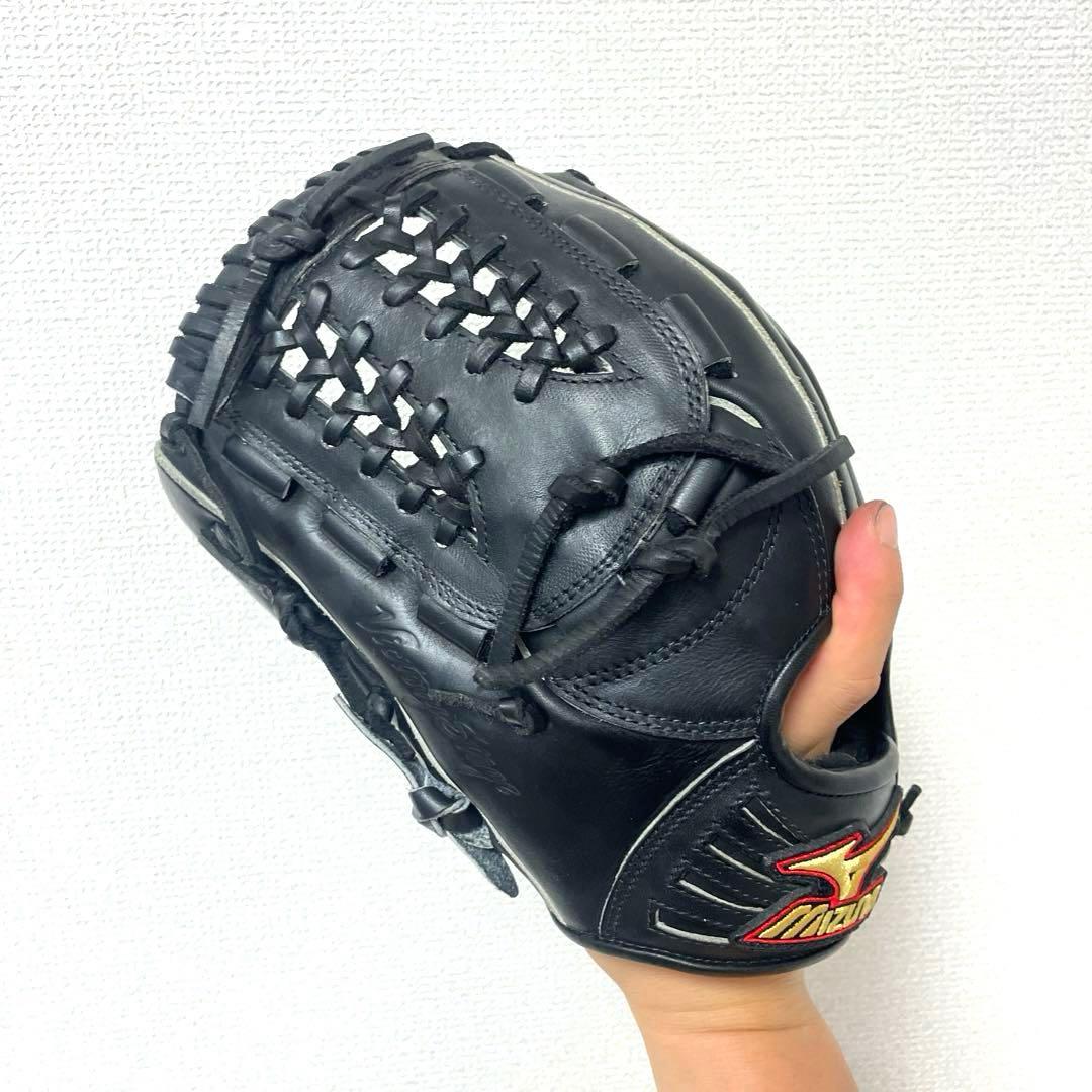 413 ミズノ ビクトリーステージ 極美品 硬式 少年 内野手用グローブ 左投げ