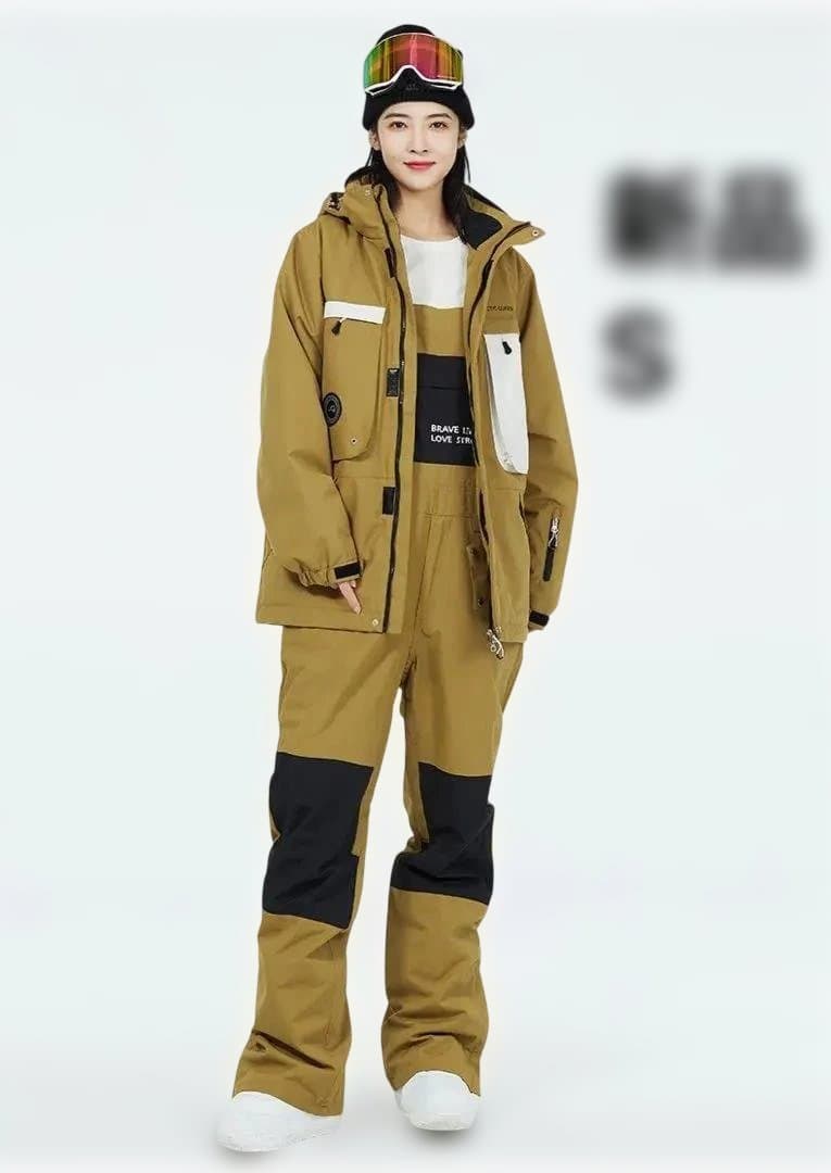 【新品】スキーウエア上下セット　ビブパンツ・ジャケットセット　S