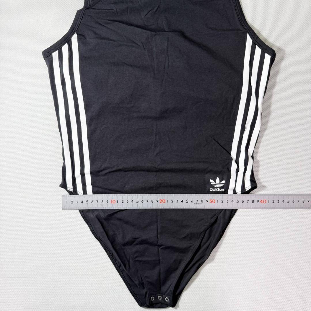 adidas ボディスーツ レオタード コットン Black 海外L