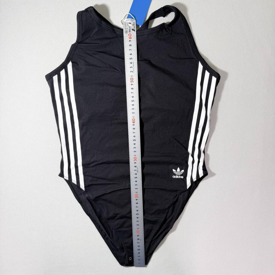 adidas ボディスーツ レオタード コットン Black 海外L