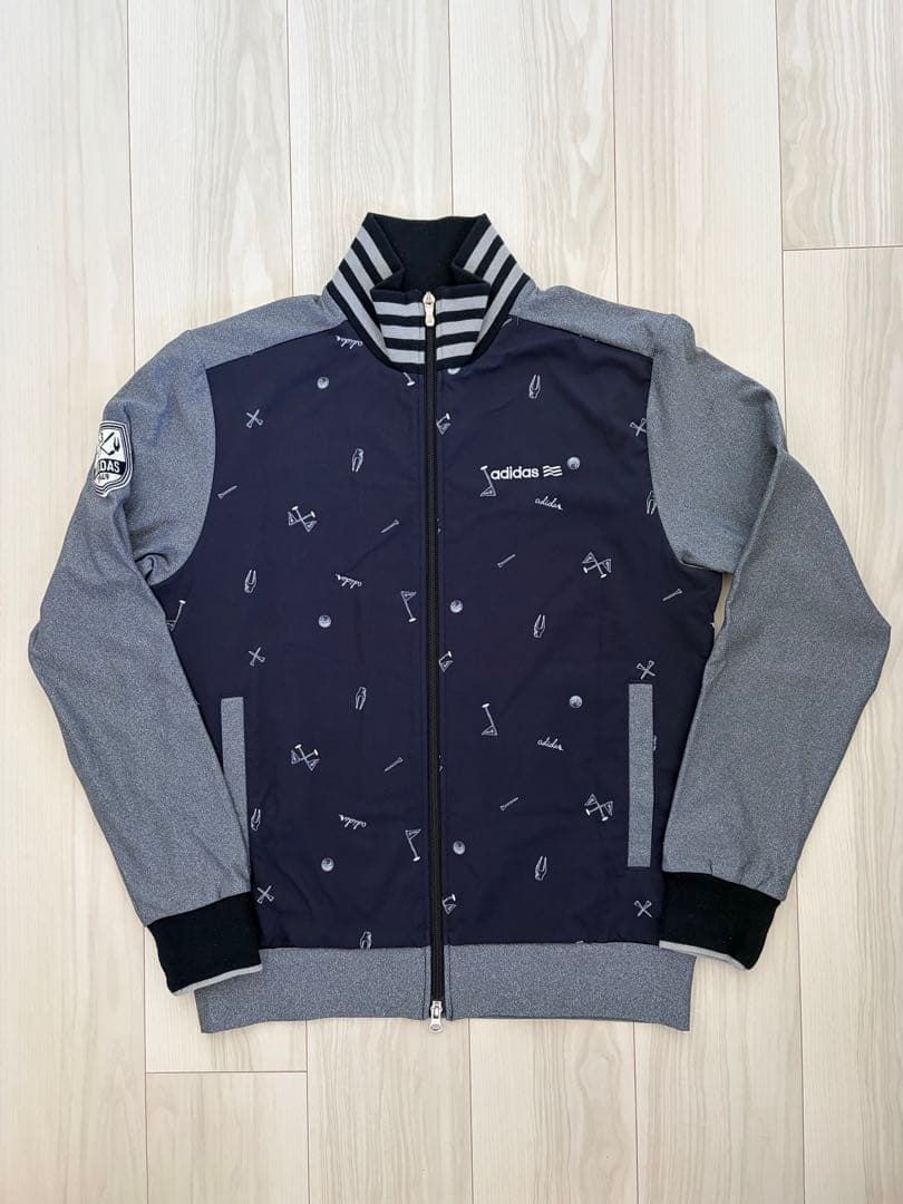 adidas ゴルフ ジャケット ネイビー/グレー