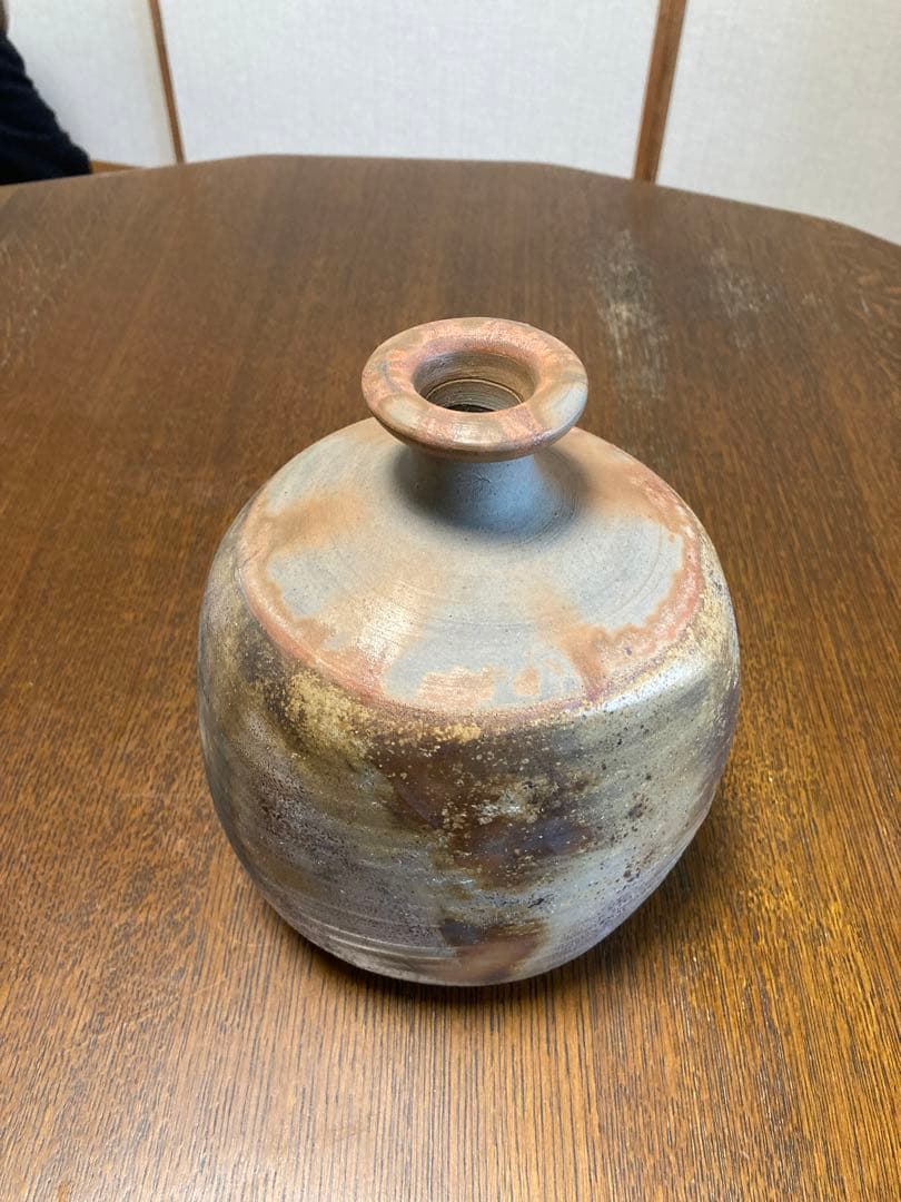 備前焼　花瓶　桐箱付き