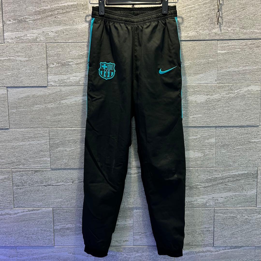 美品✨NIKE FCバルセロナ　キッズM ブラック　ブルー　上下セットアップ