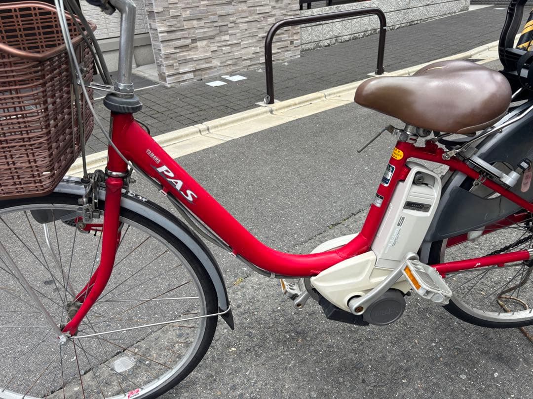 YAMAHA PAS 電動アシスト自転車 チャイルドシート付き 赤