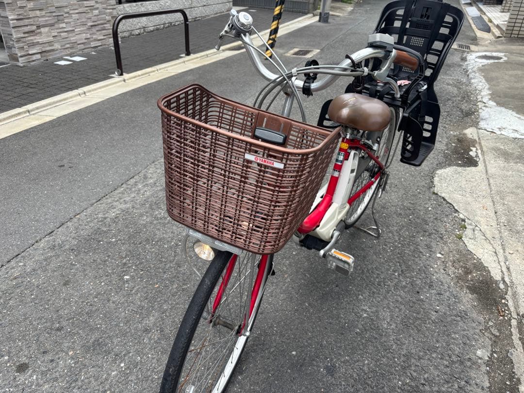YAMAHA PAS 電動アシスト自転車 チャイルドシート付き 赤