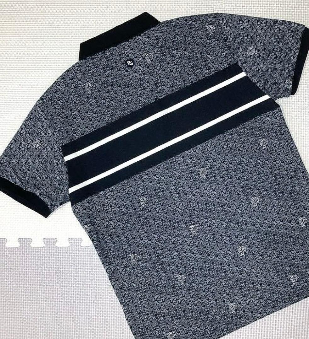 パーリーゲイツ アロフトカノコ モノグラム ポロシャツ（BLACK／4）