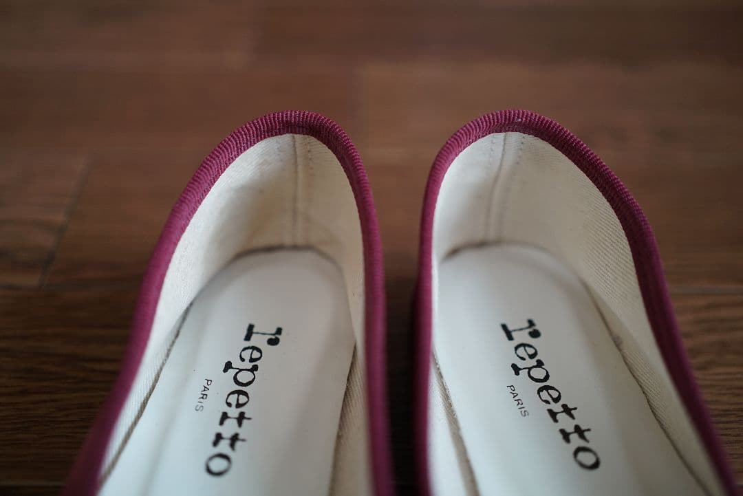 美品レペット CUIR VERITABLE バレエシューズ レッド レザーソール