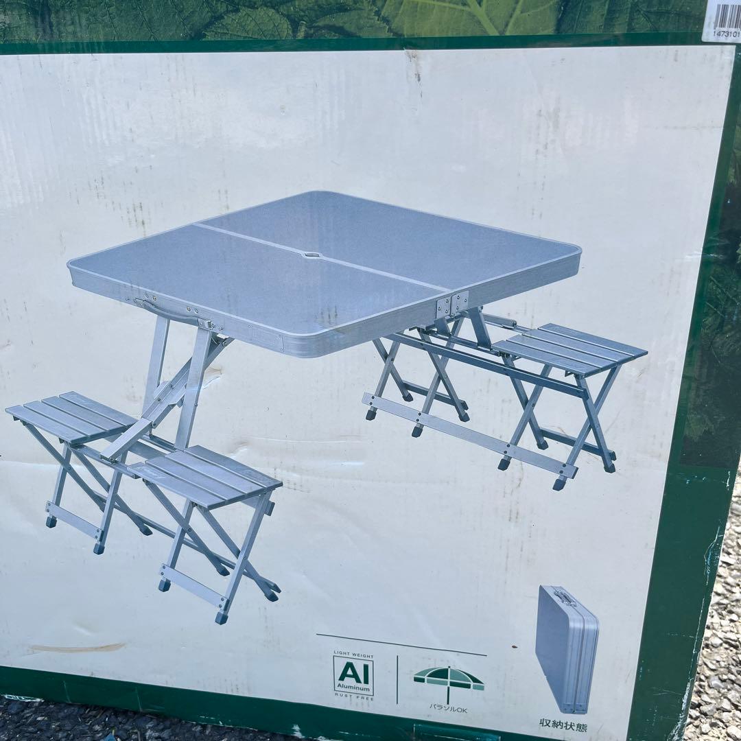 中古Colemanアルミピクニックテーブル