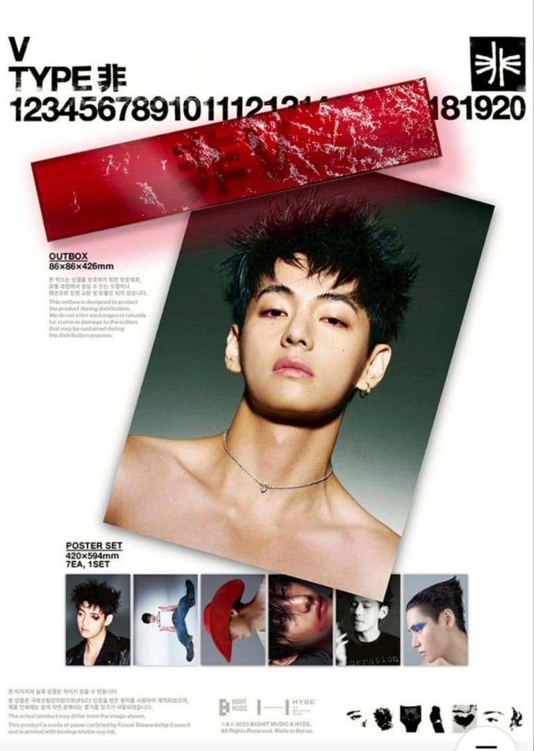 BTS V テテ ‘TYPE 非’ 写真集ポスターセット 未開封