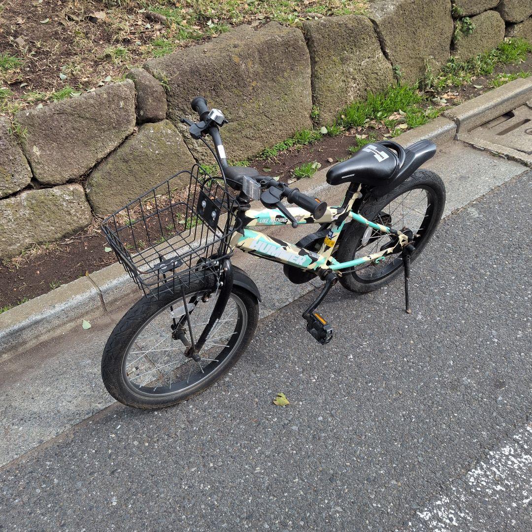 ​【直接引取】ハマー HUMMER 子供用自転車 18インチ 迷彩 譲渡証明書付