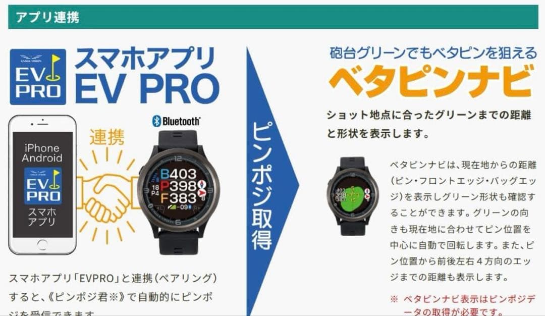 GPS ゴルフナビゲーション ウォッチ EAGLE VISION ACE PRO